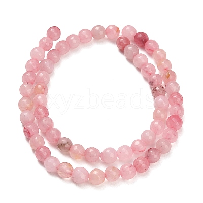 Natural Rose Quartz Dyed Beads Strands G-B046-07-8mm-01-1