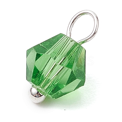 7Pcs Imitation Austrian Crystal Glass Pendants PALLOY-JF02910-02-1