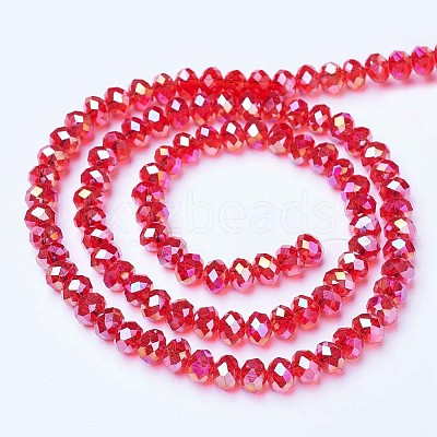 Electroplate Glass Beads Strands EGLA-A044-T1mm-B01-1