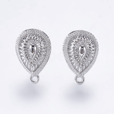 Alloy Stud Earring Findings PALLOY-F201-04-1