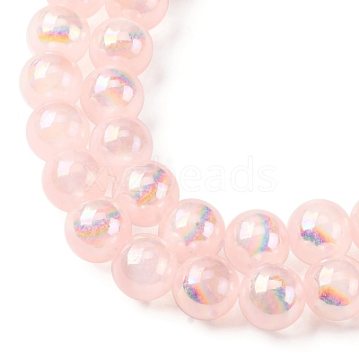 Plating Natural Selenite Beads Strands G-G120-A01-01-02-1
