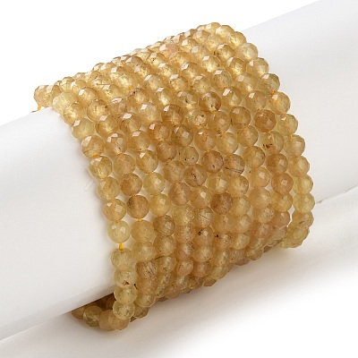 Natural Yellow Apatite Beads Strands GG-CBAE031-A02-4mm-1