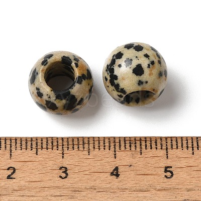 Natural Dalmatian Jasper European Beads G-N342-03J-1