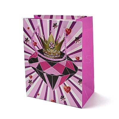4 Colors Valentine's Day Love Paper Gift Bags CARB-D014-01G-1