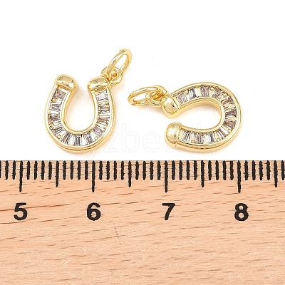 Brass Micro Pave Cubic Zirconia Pendants KK-C162-077G-1
