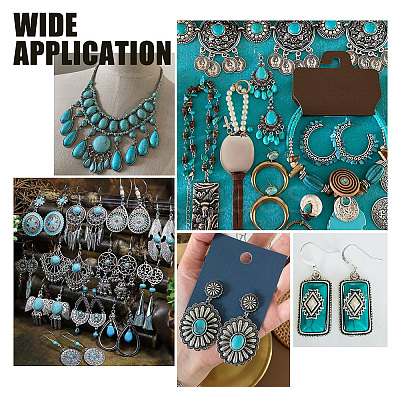 24Pcs 12 Styles Synthetic Turquoise Pendants PALLOY-PH0002-19-1
