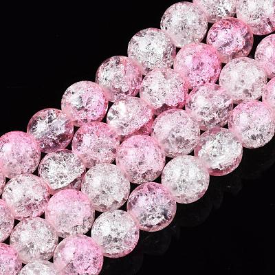Baking Paint Crackle Glass Bead Strands CCG-S001-8mm-02-1