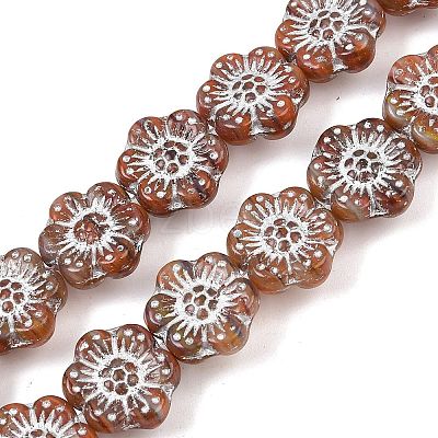 Czech Pressed Glass Beads GLAA-I061-32B-1