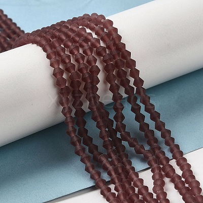Imitate Austrian Crystal Frosted Glass Beads Strands EGLA-A039-T6mm-MD05-1