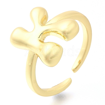 Rack Plating Brass Open Cuff Rings RJEW-S394-01G-K-1