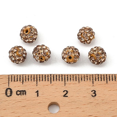 Polymer Clay Rhinestone Beads LS-RB-H284-6MM-Half-246-1