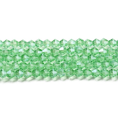 Transparent Electroplate Glass Beads Strands LS-EGLA-A039-T4mm-A24-1
