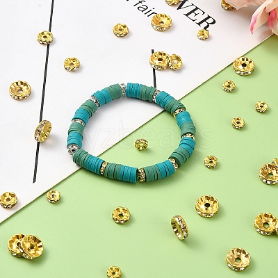 150Pcs 3 Styles Iron Rhinestone Spacer Beads RB-YW0001-13G-1