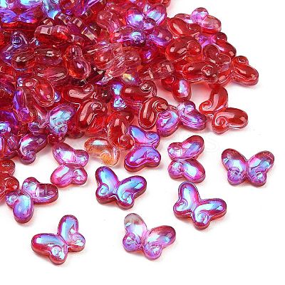 AB Color Plated Transparent Glass Beads GLAA-Z020-01G-1