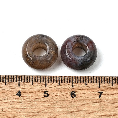 Natural Indian Agate European Large Hole Beads G-Q442-02-1