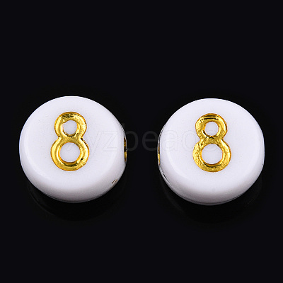 Plating Acrylic Beads PACR-R243-02-1