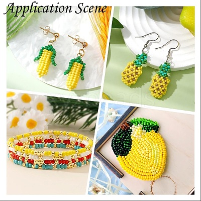 8/0 Baking Paint Glass Round Seed Beads SEED-S036-01B-05-1