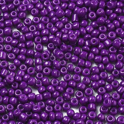 8/0 3mm Baking Paint Glass Seed Beads Loose Spacer Beads X-SEED-S002-K11-1