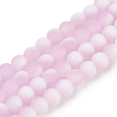 Frosted Crackle Glass Beads X1-GLAA-U001-8mm-M03-1