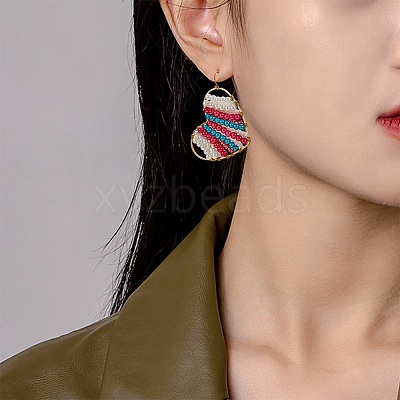 DIY Beads Geometric Drop Earring Making DIY-SZ0007-02-1