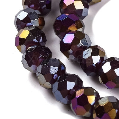 Baking Electroplate Glass Beads Strands DGLA-A039-J6MM-B22-1