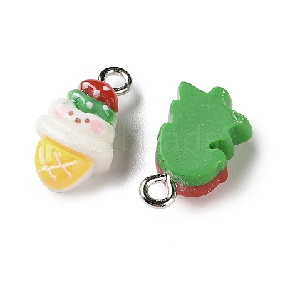 Christmas Opaque Resin Pendants RESI-I352-01P-02-1