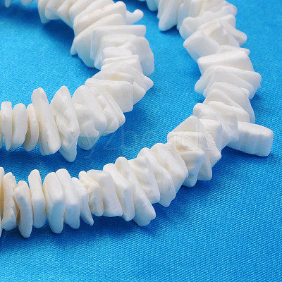 Natural Sea Shell Chips Beads Strands X-BSHE-Q024-02-1