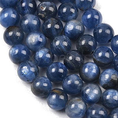 Natural Kyanite/Cyanite/Disthene Round Bead Strands G-L411-20-6mm-1