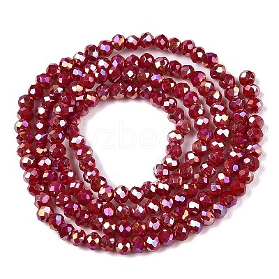 Electroplate Glass Beads Strands EGLA-A044-P2mm-B02-1