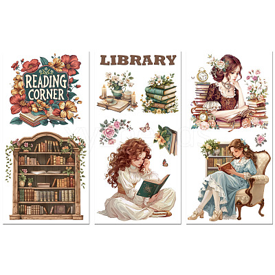 3 Sheets 3 Styles PVC Waterproof Decorative Stickers DIY-WH0404-106-1