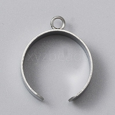 Stainless Steel Open Cuff Finger Ring Components STAS-WH0029-40A-P-1