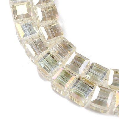Electroplate Glass Beads Strands EGLA-H108-01A-AB07-1