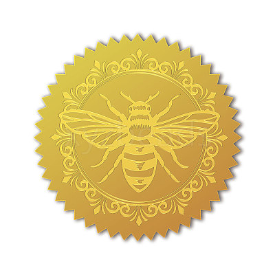 Self Adhesive Gold Foil Embossed Stickers DIY-WH0211-364-1