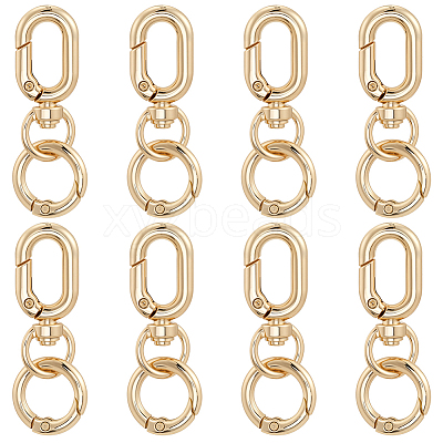 8Pcs Alloy Spring Gate Rings FIND-BBC0004-68-1