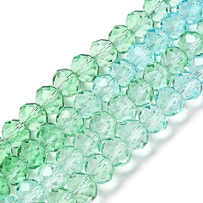 Transparent Painted Glass Beads Strands LS-DGLA-A034-T6mm-A16-1