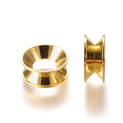 Brass European Beads KK-I060-G-1