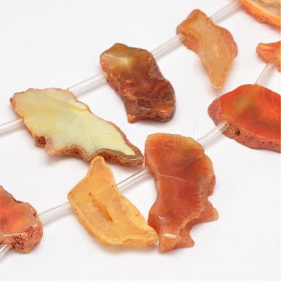 Dyed Natural Agate Nuggets Beads Strands G-E331-08D-1