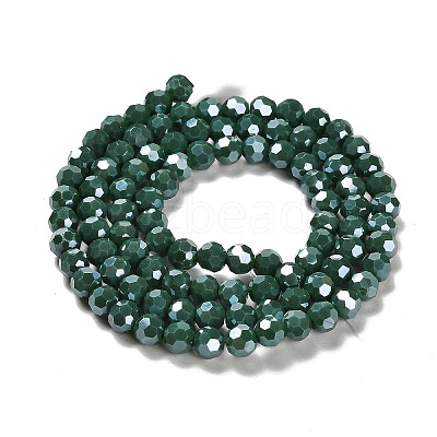 Electroplate Opaque Glass Beads Strands EGLA-A035-P6mm-A06-1
