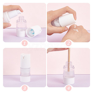 10Pcs Plastic Empty Refillable Airless Pump Bottle CON-BC0006-93-1