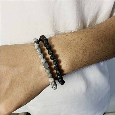 Black Matte Bracelet Micro Pave Zircon Crown ZZ8347-17-1