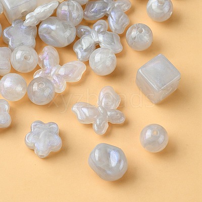 Opaque Acrylic Beads OACR-YW0001-73E-1