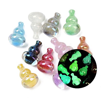 Electroplate & Luminous Opaque Resin Beads RESI-P046-13A-M-1