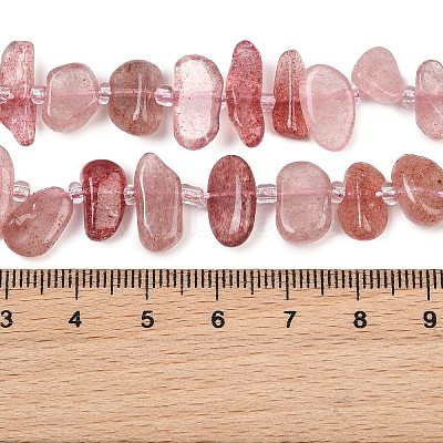 Natural Strawberry Quartz Beads Strands GG-CBA3A44-A02-01-1