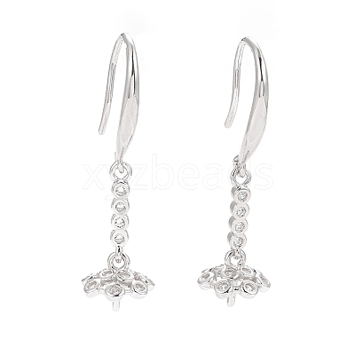 Anti-Tarnish Rhodium Plated 925 Sterling Silver Earring Hooks STER-D035-35P-1