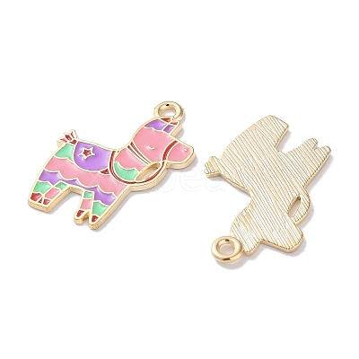Alloy Enamel Pendants ENAM-O001-08F-G-1