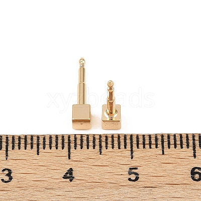 Brass Stud Earrings for Women EJEW-G441-05B-G-1