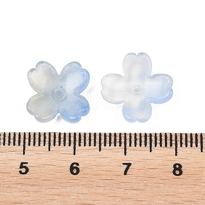 Two Tone Transparent Glass Bead Caps GLAA-Z020-02-1