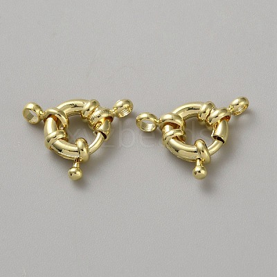 Brass Spring Ring Clasps KK-WH20010-003A-G-1