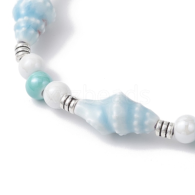 Handmade Porcelain Beaded Bracelets BJEW-JB12473-03-1