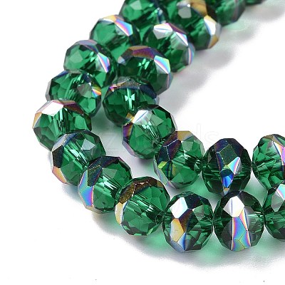 Transparent Electroplate Glass Beads Strands GLAA-F122-04A-1